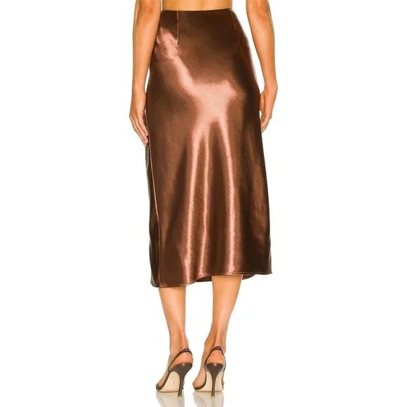 LOVERS + FRIENDS | Benny Midi Skirt & Bra Top Set in Chocolate Brown | Size S|XS - Picture 4 of 16